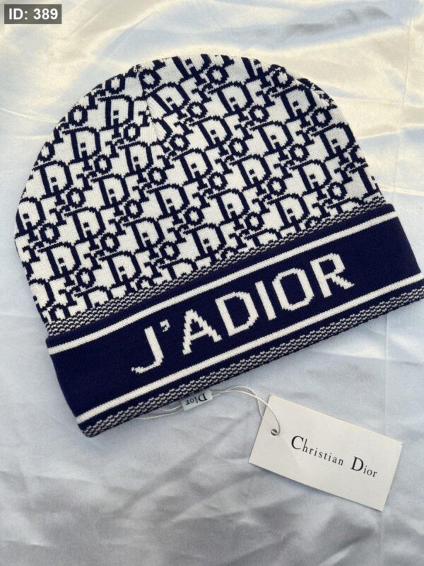 389  Dior Wool Beanie - Navy Logo