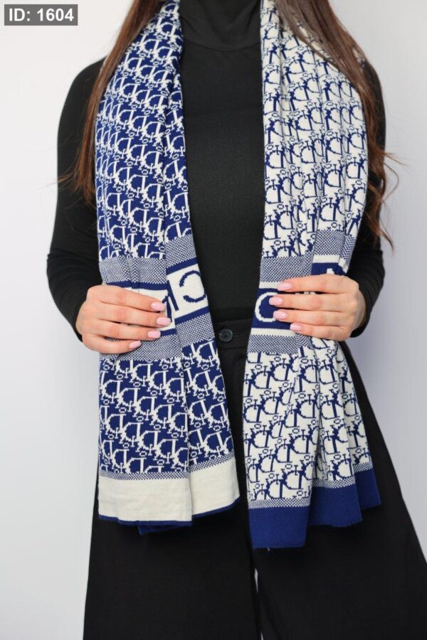 1604  Dior Scarf - Blue Logo