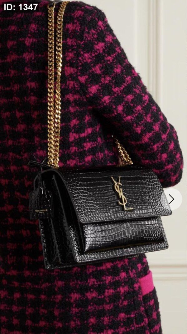 #1347 YSL Snake Crossbody Bag - Black