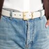 #988 YSL Belt - White