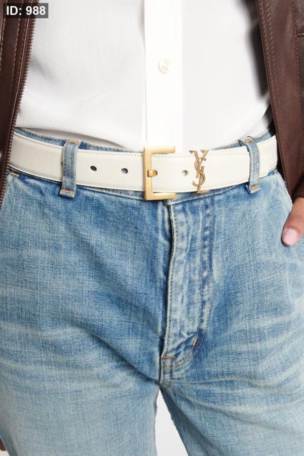 #988 YSL Belt - White