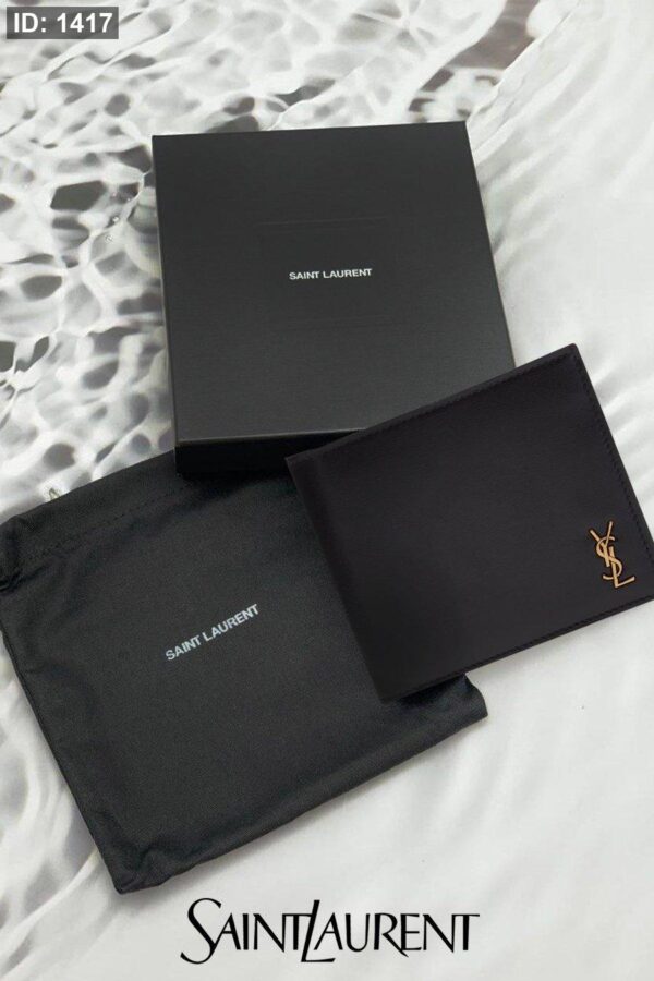 #1417 YSL Men Wallet - Black